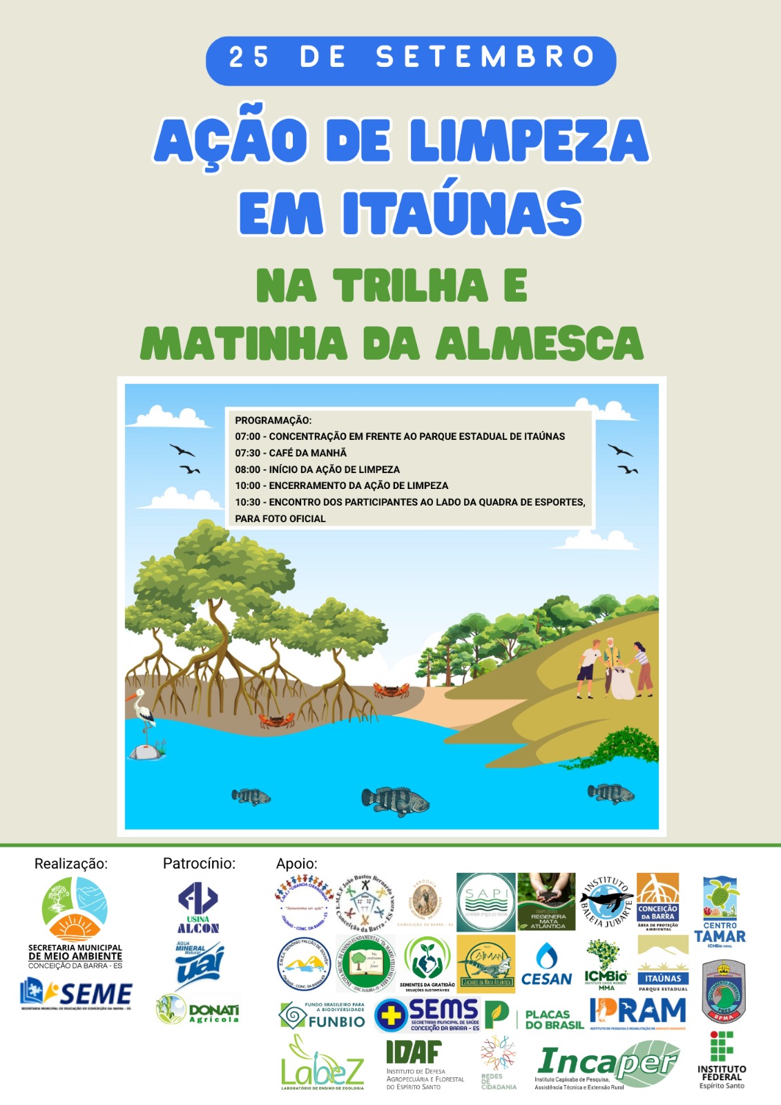 Cartaz Ação de Limpeza em Itaúnas_25 setembro2025