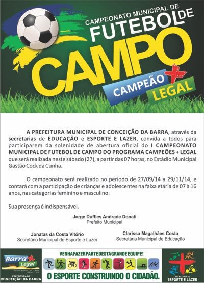 Inscrições abertas para aulas gratuitas de futebol de campo – PMBG